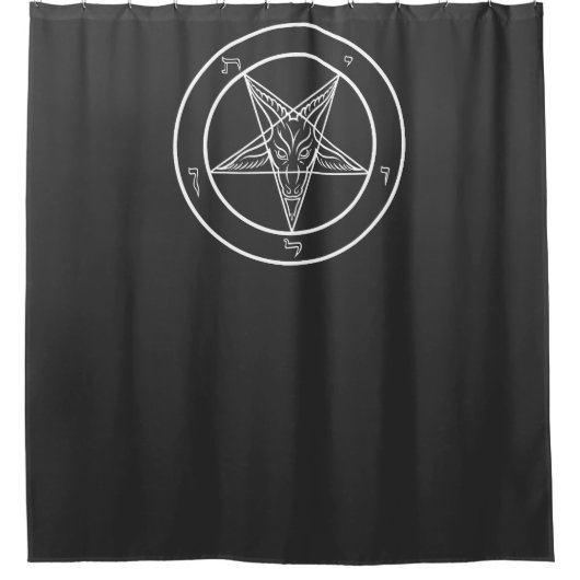 Baphomet Sigil CoS 6' Ritual Chamber Drape or シャワーカーテン (正面)