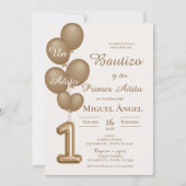 Baptism and first year invitation in Spanish 招待状 (正面)