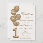 Baptism and first year invitation in Spanish 招待状 (正面)