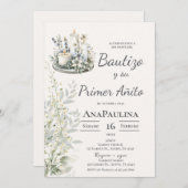 Baptism and first year invitation in Spanish 招待状 (正面/裏面)