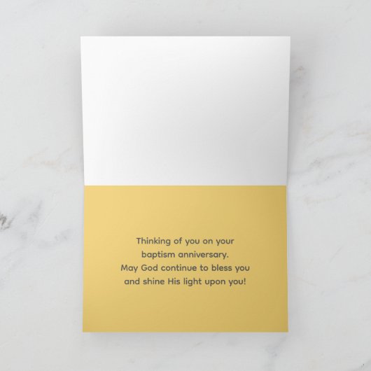 Baptism Anniversary Psalms Scripture Wildflowers カード (内部)