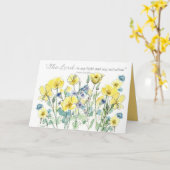 Baptism Anniversary Psalms Scripture Wildflowers カード (黄色い花)