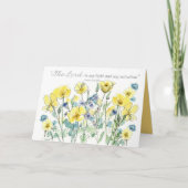 Baptism Anniversary Psalms Scripture Wildflowers カード (正面)