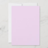 Baptism baby girl lilac design thank you card (裏面)