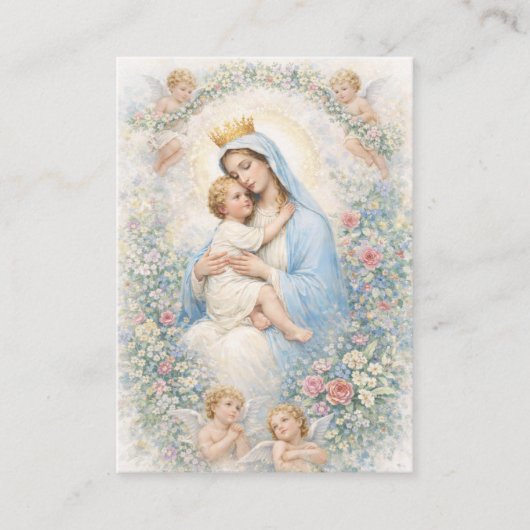 Baptism Blessed Mother & Child Remembrance 名刺 (正面)