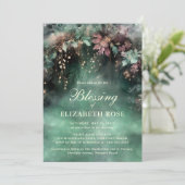 Baptism Blessing Enchanted Forest Garden Botanical 招待状 (スタンド正面)