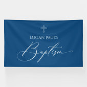Baptism Blue banner backdrop  横断幕 (横)