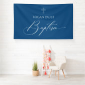 Baptism Blue banner backdrop  横断幕 (インサイチュ)