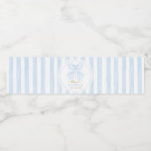 Baptism Blue Bow Baby Boy ペットボトルラベル (シングルラベル)