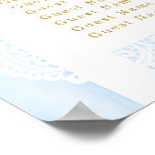 Baptism Blue Bow Baby Boy  Seating Chart ポスター (角)