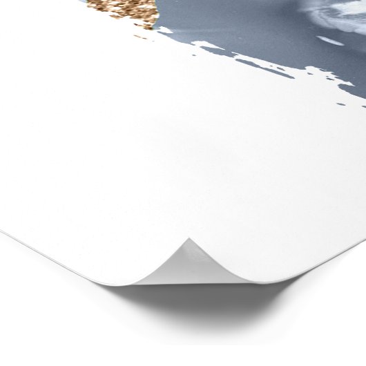 Baptism | blue cross welcome sign ポスター (角)