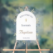 Baptism blue foliage clear welcome sign アクリルサイン (ニュートラル)