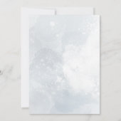 Baptism blue watercolor crest design 招待状 (裏面)