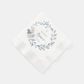 Baptism blue wreath  Paper  縁ありカクテルナプキン (角)