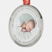 Baptism Boy Girl Photo Keepsake メタルオーナメント (左)