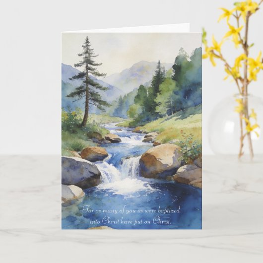 Baptism Card: Galatians 3:25-27 カード (黄色い花)