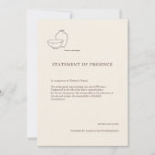 Baptism Certificate Minimalist God Parent Keepsake 案内状 (正面)