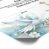 Baptism Certificate Religious Keepsake ポスター (角)