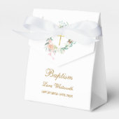 Baptism Christening Roses Floral Garland フェイバーボックス (正面サイド)