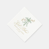 Baptism Communion Gold God Bless Bow Cross スタンダードカクテルナプキン (角)