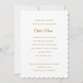 Baptism Confirmation 1st Communion Trefoil Cross 招待状 (裏面)