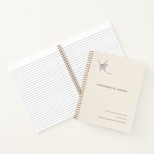 Baptism/ Confirmation/ Communion Rite Keepsake ノートブック (内部)