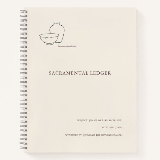 Baptism/Confirmation Rite GodParent Keepsake ノートブック (正面)