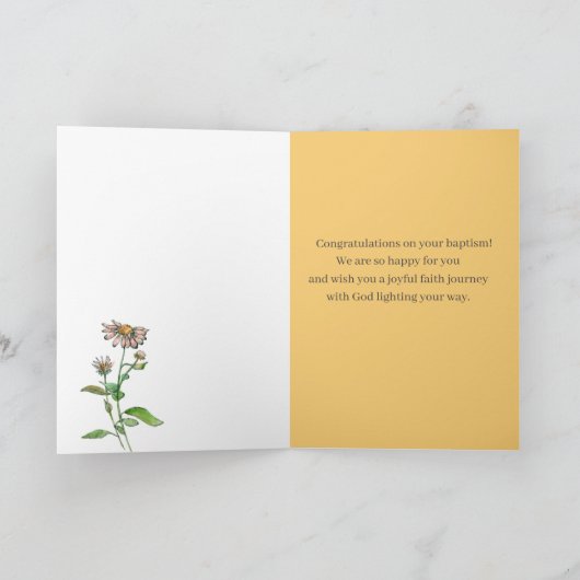 Baptism Congratulations Scripture Philippians カード (内部)