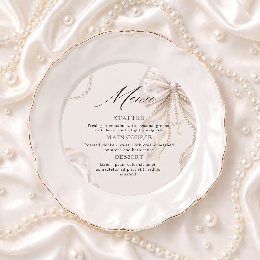 Baptism Coquette Beige Bow and Pearl メニュー