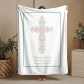 Baptism Custom Name Fleece Blanket Godparents Gift フリースブランケット