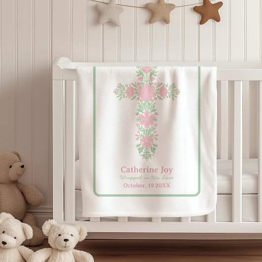 Baptism Custom Name Fleece Blanket Godparents Gift フリースブランケット
