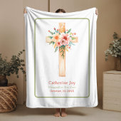 Baptism Custom Name Fleece Blanket Godparents Gift フリースブランケット