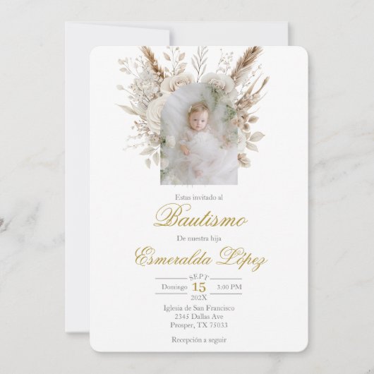 Baptism Elegant 招待状 (正面)