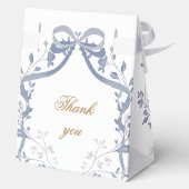 Baptism elegant blue bow フェイバーボックス (裏面)