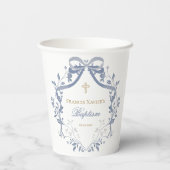 Baptism elegant blue bow 紙コップ (裏面)