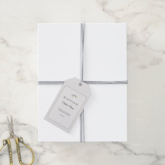 Baptism Favor Tag | Personalized ギフトタグ (より糸付き)