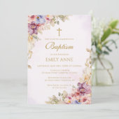 Baptism Floral Orchids Invitation 招待状 (スタンド正面)