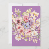 Baptism Floral Orchids purple Invitation 招待状 (裏面)