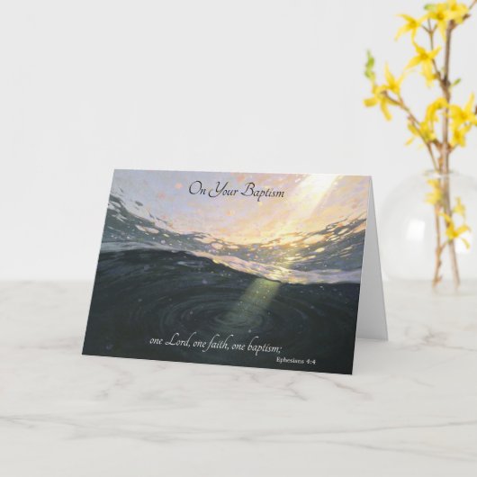 Baptism for Adult  カード (黄色い花)