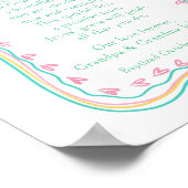 Baptism Gift Grandparent Prayer Nursery Wall Art ポスター (角)