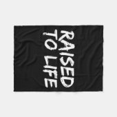 Baptism Gift New Christians Baptismal Quote Raised フリースブランケット (正面(横))