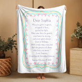 Baptism Gift Prayer Grandparents Blanket Sherpa  シェルパブランケット