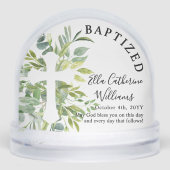 Baptism Greenery Floral Botanical Cross Custom (正面)