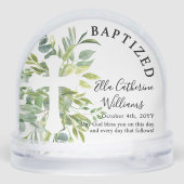 Baptism Greenery Floral Botanical Cross Custom (裏面)