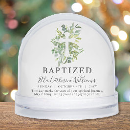 Baptism Greenery Floral Botanical Cross Custom 
