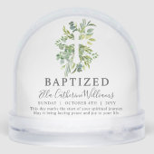 Baptism Greenery Floral Botanical Cross Custom  (裏面)