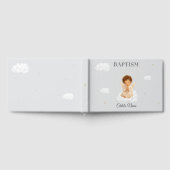 Baptism Guest Book for Boy with Angel Personalized ゲストブック (全面)
