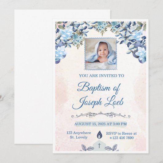 Baptism Invitation 招待状 (正面/裏面)