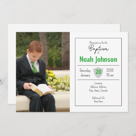 Baptism Invitation 招待状 (正面/裏面)