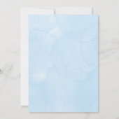 Baptism invitation card featuring blue cross 招待状 (裏面)